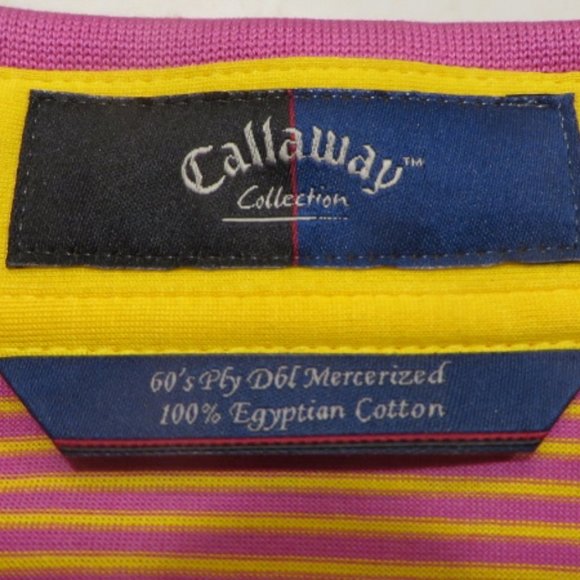 Callaway Golf Shirt - Striped/Multi-Color - Medium - Picture 6 of 7